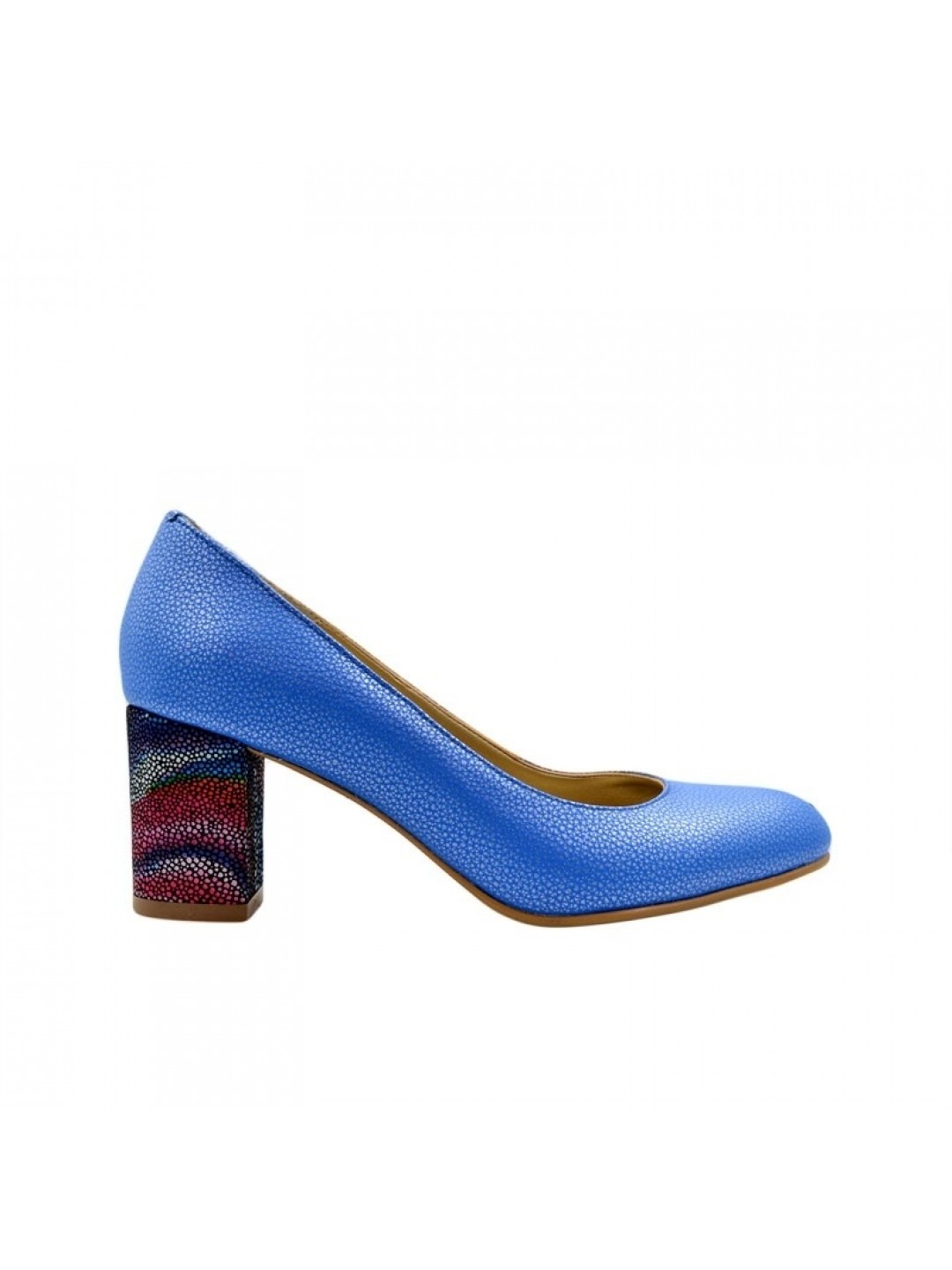 Pantofi Dama piele naturala albastru Sorana