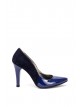 Pantofi Dama piele naturala albastru Cecilia